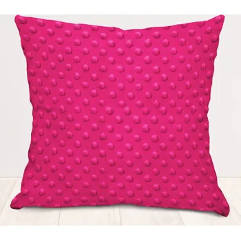 Povlak na polštářek Dětský povlak na polštář Minky 3D puntíky MKP-018 Purpurový 50 x 60 cm