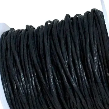 Bavlněná šňůrka 0,8 mm černá - 1 m