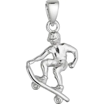 Přívěsek Evolution Group Stříbrný přívěsek skateboardista 64070