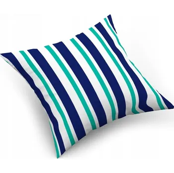 Povlak na dekorativní polštářek Povlak na polštářek "jasiek" 40x40 100% BAVLNA - Námořnické pruhy tyrkysové