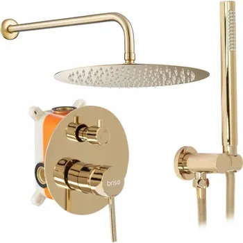 Vodovodní baterie Jednopáková nástěnná vanová a sprchová baterie BRISO LUXURY BATHROOM zlatá