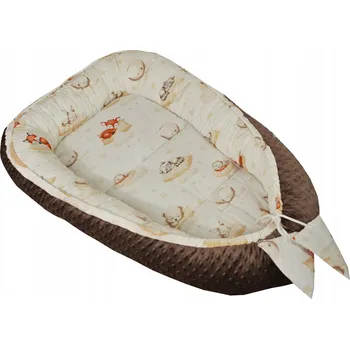 Hnízdečko pro miminko HNÍZDEČKO PRO MIMINKO, BAVLNĚNÝ KOKON PREMIUM MINKY, OBOUSTRANNÉ, SE ZAVAZOVÁNÍM