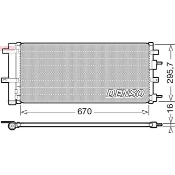 Výparník klimatizace Kondenzátor, klimatizace DENSO DCN10053