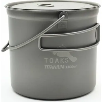 Jednorázové nádobí TOAKS Ultralehký titanový hrnec 1100 ml Bail Handle 10201