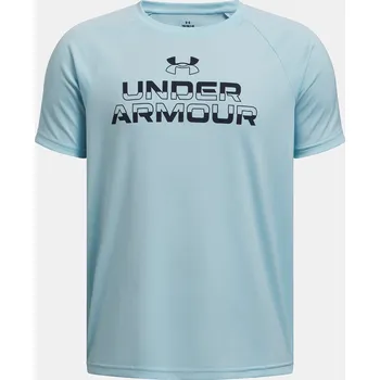 Chlapecké tričko Under Armour UA Tech Split Wordmark 1383010-494 Modrá YXL