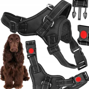 Postroj pro psa POSTROJ PRO PSA SILNÝ REFLEXNÍ NASTAVITELNÝ BEZTLAKOVÝ ODOLNÝ VELIKOST L