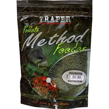 Traper Method Pelety 2mm / 500g Marcipán zelený