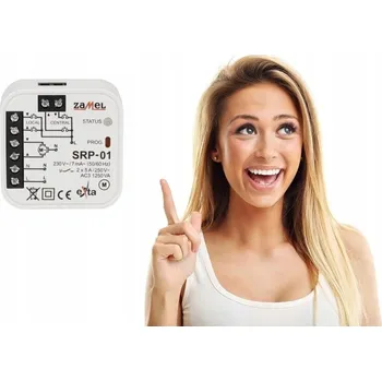 Ovládání žaluzie a rolety Podomítkový ovladač rolet drátový 5A AC-3 230V 0-2min SRP-01 EXTA Zamel