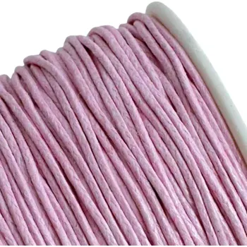 Bavlněná šňůrka 1 mm růžová - 1 m