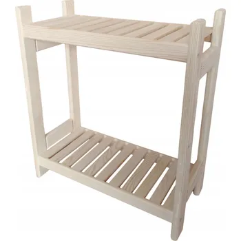 Dílenský regál Dřevěný skladový regál 60 x 64 x 25 cm, nosnost až 50 kg na polici