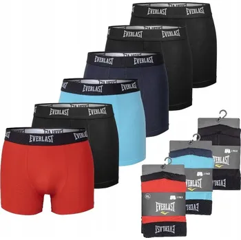 Boxerky Pánské bavlněné boxerky EVERLAST BALENÍ 6 KUSŮ vel. L, mix