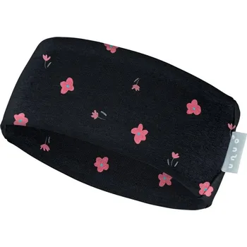 Čelenka Unuo dětská fleecová čelenka Elise černá květiny Velikost: M (49-52 cm)