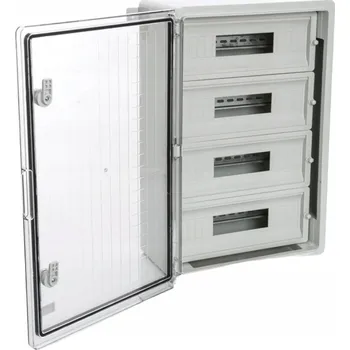 Rozvaděč Plastová rozvodnice pro modulární přístroje, průhledná dvířka, IP65, 400x600x200