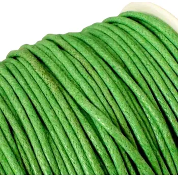 Bavlněná šňůrka 1,5mm zelená - 5 m