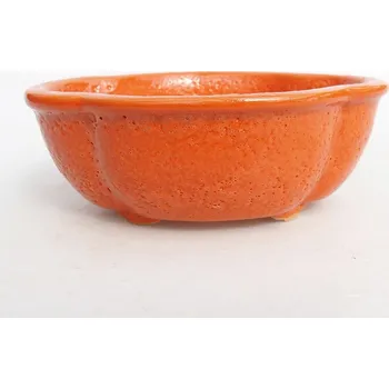 Květináč Keramická bonsai miska 13 x 10,5 x 5,5 cm oranžová