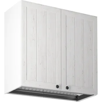 Kuchyňská skříňka Nábytek PEGAS s.r.o. Kuchyňská horní skřínka PROWANSJA G80C s odkápavačem, Bílá/Borovice Andersen