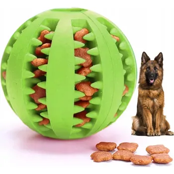 Hračka pro psa Hračka na psí pamlsek DKM Hračka pro psy koule 7 cm zelená