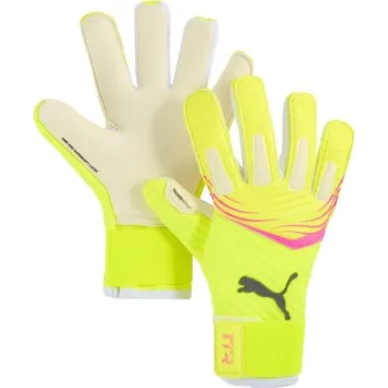Brankářské rukavice Pánské brankářské rukavice Puma FUTURE PRO HYBRID 11 Žlutá, Mix, Černá