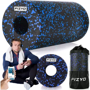 Pěnový válec Hladký válec Fizyo 29 cm x 15 cm černý, modrý