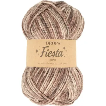 Příze Drops Fiesta PRINT 30 mix hnědý