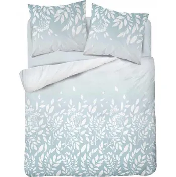Povlečení BAVLNA POVLEČENÍ 200x220 elegantní odstíny modré malé boho listy