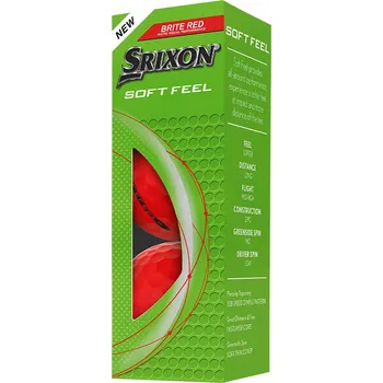 Golfový míček Srixon ball Soft Feel Brite 25 2-vrstvé - Red červený 3ks