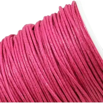 Bavlněná šňůrka 1 mm růžová sytá - 1 m