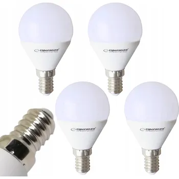 Žárovka 4x LED ŽÁROVKA G45 E14 6W 580LM 3000K TEPLÁ BÍLÁ 270° KOULE