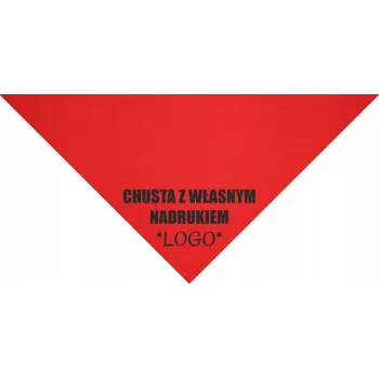 Šátek Trojúhelníkový šátek s potiskem Sartrix 60x60x88 cm, červený