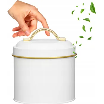 Dóza na potraviny NÁDOBA NA POTRAVINY NA POTRAVINY KOŘENÍ ORGANIZÉR PLECHOVKA KOVOVÁ NA KÁVU ČAJ