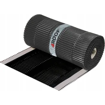 Lepicí páska 4ROOF Hřebenová páska IZOVENT AL 300 mm x 5 m černá střešní ventilace