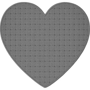 Koberec Kusový koberec Udinese šedý srdce, 100x120 srdce, šedá, chodba / předsíň, Vopi - 1 rok na vrácení + DOPRAVA ZDARMA k Vám i zpět