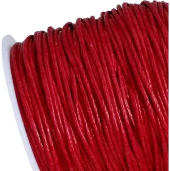 Bavlněná šňůrka 0,8 mm červená - 1 m