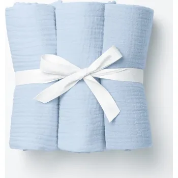 látková plena Mušelínová plena/dečka Nature MSN-054 Bledě modrá - ZVÝHODNĚNÁ SADA 3 KS 120x120 cm - Sada 3 ks