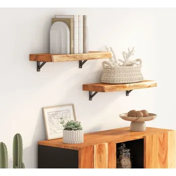 Stolní podložka zahrada-XL Nástěnná police 50x20x2,5 cm obdélník masivní akácie živá hrana 370223