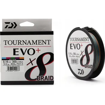 DAIWA TOURNAMENT X8 BRAID EVO+ Pletená šňůra 0,35MM / 300M