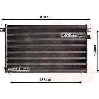 Klimatizace automobilu Kondenzátor, klimatizace VAN WEZEL 13005330