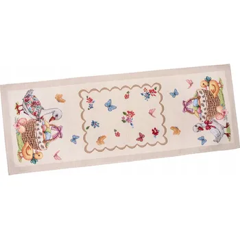 ubrus Běžec na stůl 37 x 100 cm gobelínový Velikonoce ubrus na stůl, komodu, rustikální