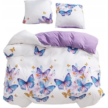 Povlečení Povlečení 200x220 bavlna satén oboustranný GierekHoff Premium 3 ks motýli