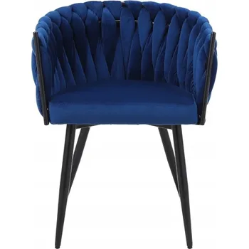 Křeslo Křeslo čalouněné velurem Riso modré, černé nohy