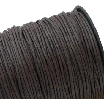 Bavlněná šňůrka 1,5mm tmavě hnědá - 1 m