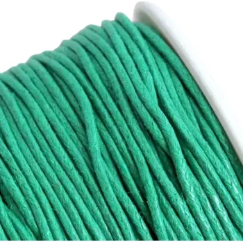 Bavlněná šňůrka 1 mm smaragdová - 5 m