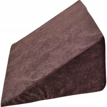 Polštář Polštář klin 35x45x20 cm – pro ležení, čtení a podporu nohou, hnědý
