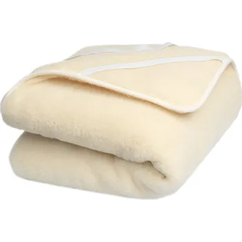 Chránič matrace BabičkaOvečková.cz Prostěradlo / Chránič matrace z ovčí vlny merino dvouvrstvé přírodní, Velikost 90 x 200 cm