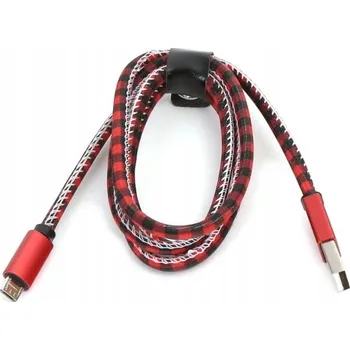 Datový kabel Kabel PLATINET USB - microUSB typ B, 1 m, červený
