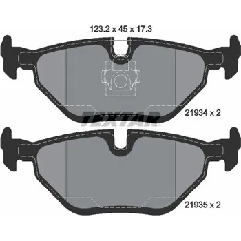 Brzdová destička Sada brzdových destiček, kotoučová brzda TEXTAR 2193402