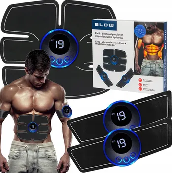 Masážní přístroj Elektrostimulátor Blow na břišních svalů, záda, nohy, černý, 5 W