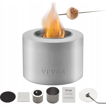 Biokrb Volně stojící biokrb Vevor 12,7 x 10,8 x 12,7 cm, šedý