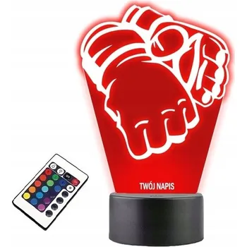 Dekorativní svítidlo LAMPKA na SKLE Rukavice Box MMA 3D LED RGB + DÁLKOVÝ OVLADAČ 16 BAREV