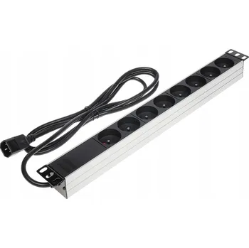 Napájecí kabel Prodlužovací Kabel přívod s lištou ABC Vision 2 m 8 ks černý